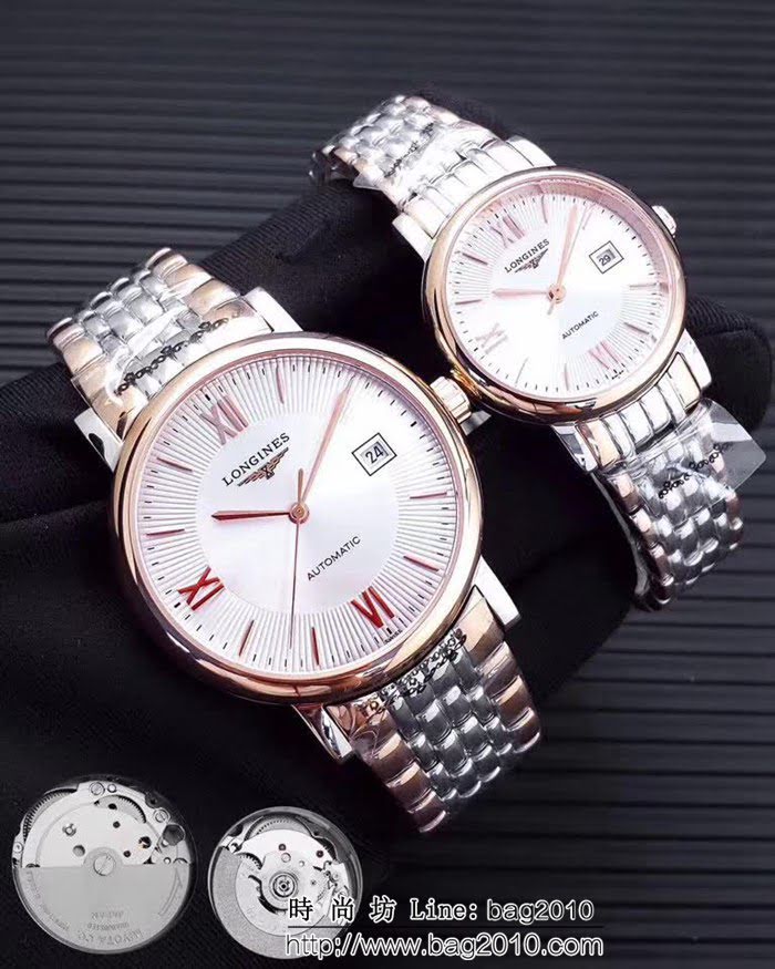 LONGINES浪琴 經典瑰麗 情侶機械對表 WSS1484